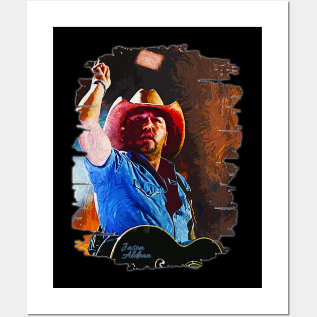 Jason aldean \\ Brush Art Wall Art by Nana On Here